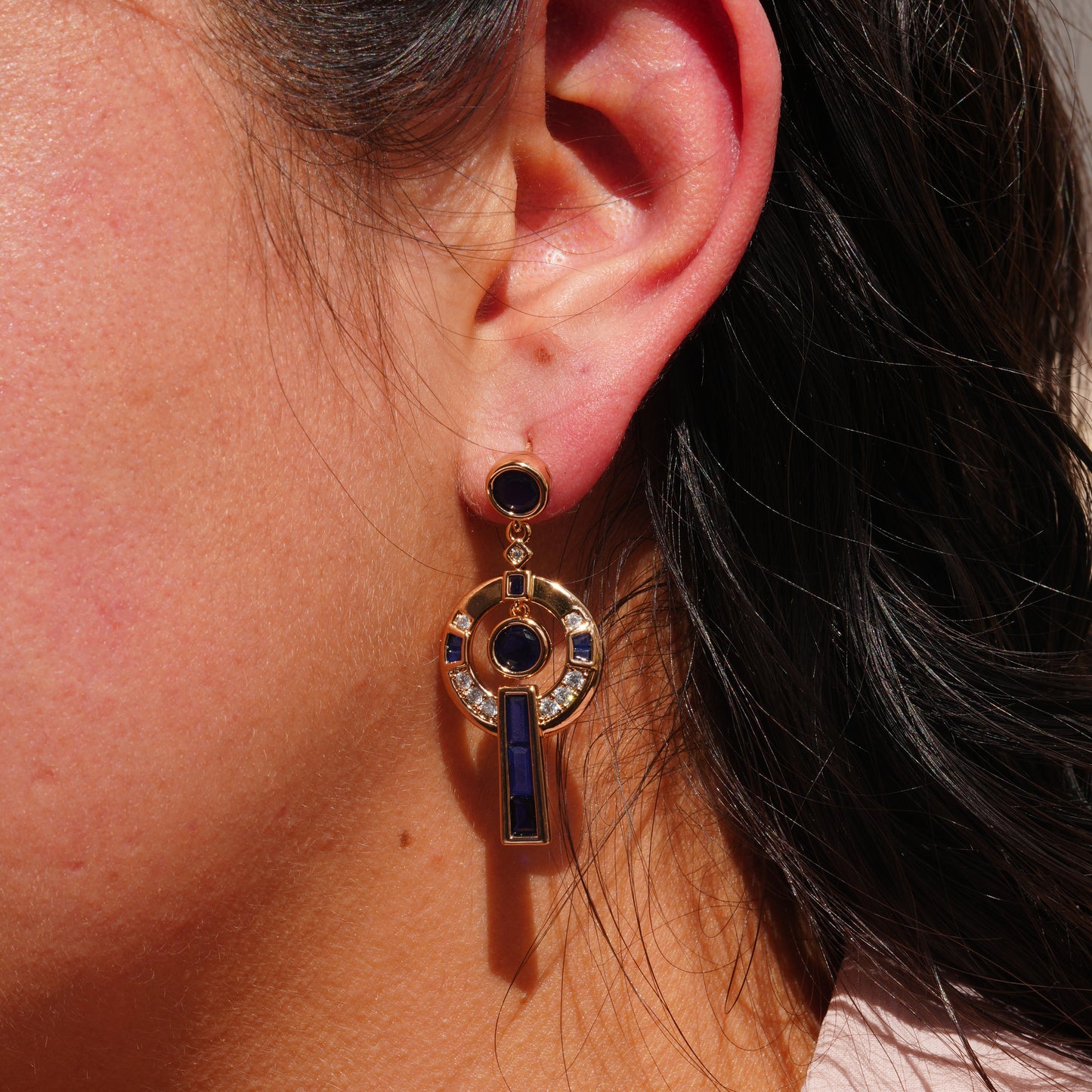 Royal Sapphire Drop Earrings