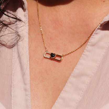 Black Heart Safety Necklace