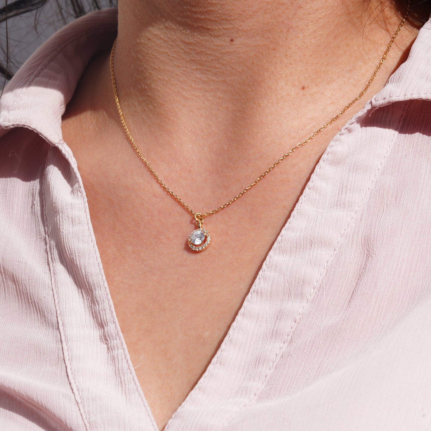 Classic Halo Spark Necklace