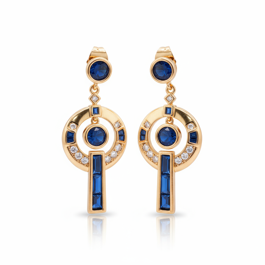 Royal Sapphire Drop Earrings
