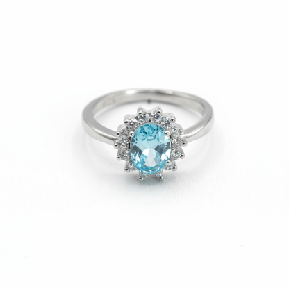 Blue Halo Ring
