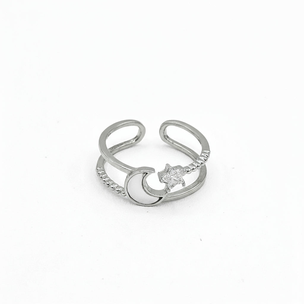 Moon & Star Ring