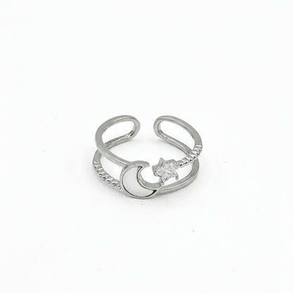 Moon & Star Ring