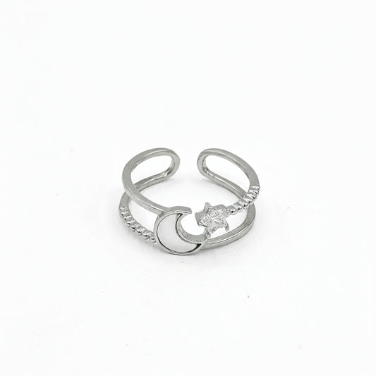 Moon & Star Ring